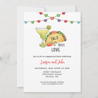 Taco Over Liefde Mexicaans Feest Verlovingsfeest Kaart