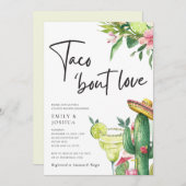 Taco over liefde Mexicaanse koppels Douche Kaart (Voorkant / Achterkant)