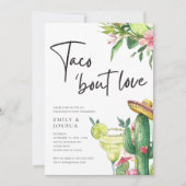 Taco over liefde Mexicaanse verlovingsfeest Kaart (Voorkant)