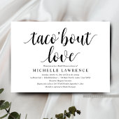 taco over liefde, Moderne Bridal Shower Uitnodigin Kaart