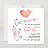 Taco Over Liefde Moderne Leuke Fiesta Bruiloft uit Magnetische Uitnodiging (Voorkant)