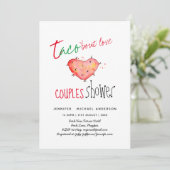 TACO OVER LIEFDE Moderne Plezierige Trouwfeest Fie Kaart (Staand voorkant)