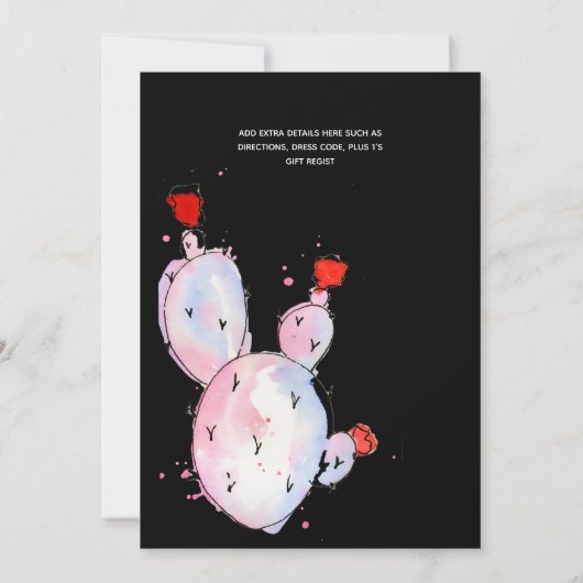 TACO OVER LIEFDE Moderne Plezierige Trouwfeest Fie Kaart (Achterkant)