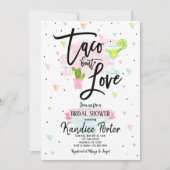 Taco Over Love Bruiloft Feest Fiesta Uitnodiging (Voorkant)