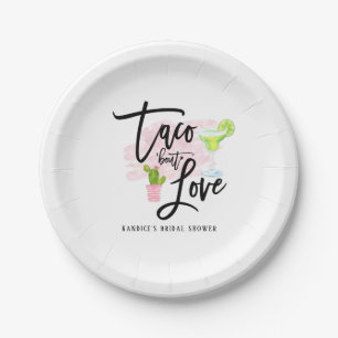 Taco Over Love Bruiloftsborrel Papieren Bordje