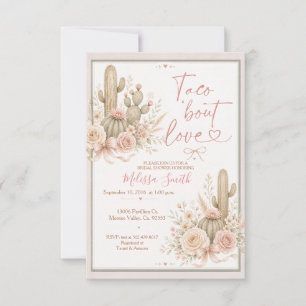 Taco Over Love Bruiloftsshower Blush Cactus Kaart