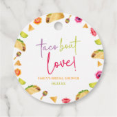 Taco Over Love! Fiesta Bruiloft Feest Bedankjes Labels (Achterkant)