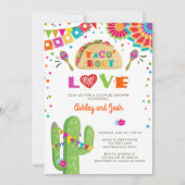 Taco Over Love Fiesta Koppel Bruiloft Uitnodiging (Voorkant)