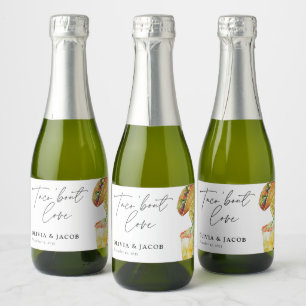 Taco over Love Mexicaanse Koppels Shower Sparkling Wijnetiket