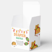 Taco over Mexicaans Baby shower Luier Raffle Box Bedankdoosjes (Geopend)