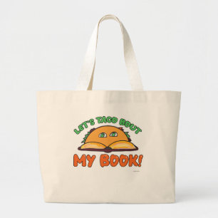 Taco Over Mijn Boek Auteur Promotie Cartoon Grote Tote Bag