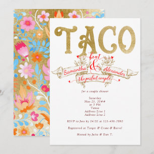 Taco Over Perfect Paar Liefde Fiesta Paar Douche Kaart