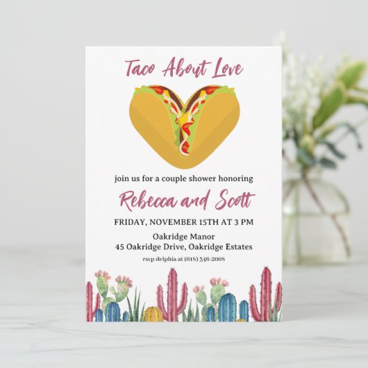 taco over uitnodigingen voor liefde (Staand voorkant)