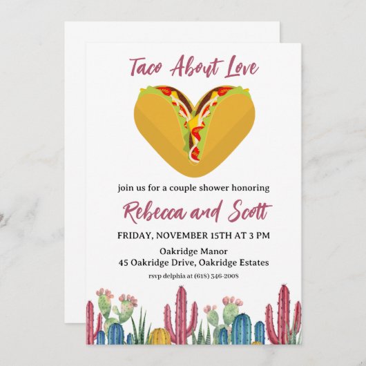 taco over uitnodigingen voor liefde (Voorkant / Achterkant)