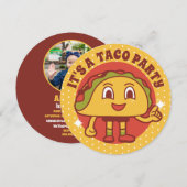 Taco Party Birthday Invitation Kaart (Voorkant / Achterkant)