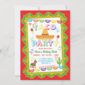 TACO PARTY Fiesta Uitnodiging (Voorkant)