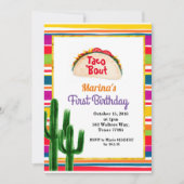 Taco party Mexican 1st Birthday Mexican Kaart (Voorkant)