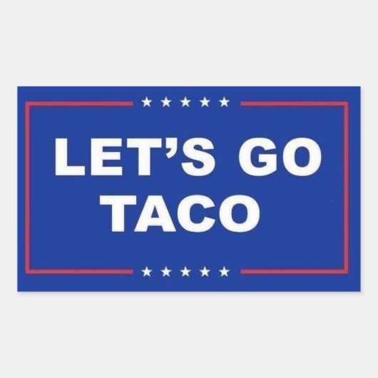 Taco Rechthoekige Sticker (Voorkant)