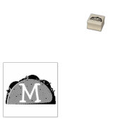 Taco Schattig Kinder Monogram Initiaal Rubberstempel (Gestempeld)