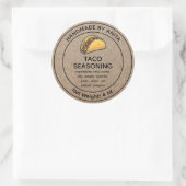 Taco Seasoning Blend Jar Étiquette Kraft Style pap (Sac)