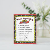 Taco Seasoning Kaarten toevoegen tekst (Staand voorkant)