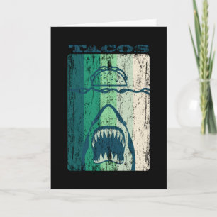 TACO SHARK VINTAGE Grappige Taco Liefhebber Taco D Kaart