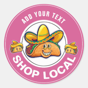 TACO SHOP LOKAAL RONDE STICKER