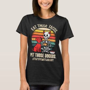 Taco skelet hond huisdier eet taco's honden cinco t-shirt