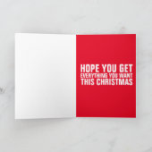 TACO SPACE CAT CHRISTMAS-KAARTEN KAART (Binnen)