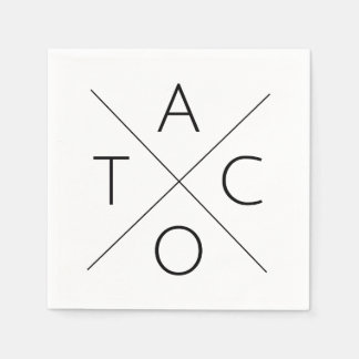 Taco (Spelen op Fixer Upper, Waco) Word Art Servet