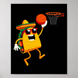 Taco spelende skelet voor Cinco De Mayo-viering Poster