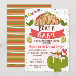 Taco sur Baby Fiesta Thème Baby shower Invitation
