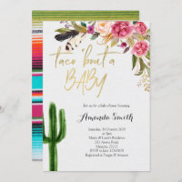 Taco sur bébé Floral Couples Douche Invitation