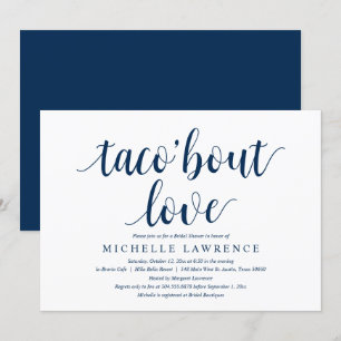 taco sur l'amour, Invitation de douche nuptiale mo