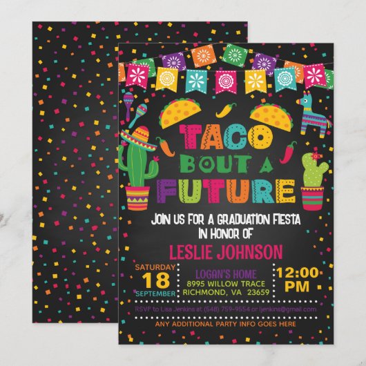 Taco sur une future invitation - Blk (Devant / Derrière)