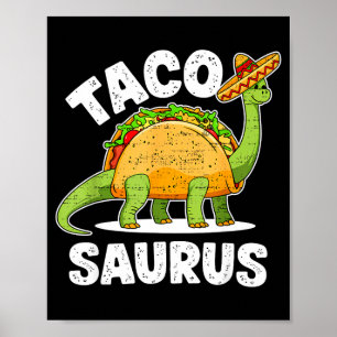 Taco t rex dinosaurus dino cinco de mayo jongens poster
