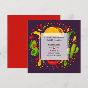 Taco-thema koppel-baby shower kaart