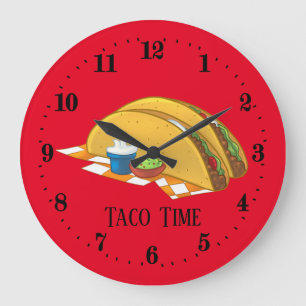taco time decor kitchen grote klok