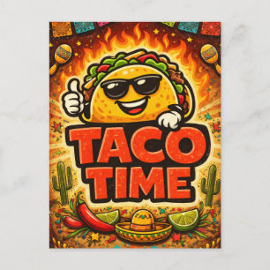 Taco Time - Fiesta Fiasco - Foodie Vrienden Briefkaart
