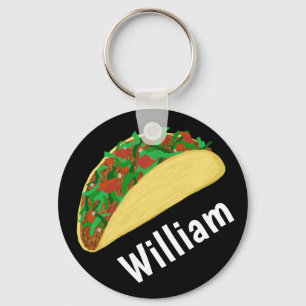 Taco Time Fun Yummy CUSTOM NAME Sleutelhanger