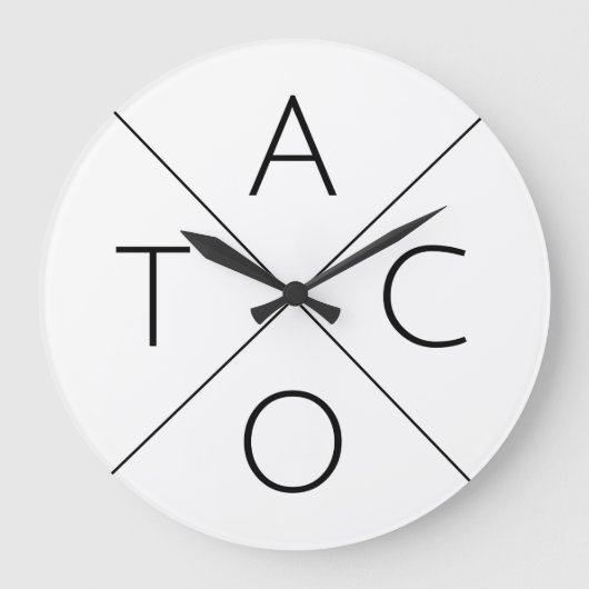 Taco Time (Play on Fixer Upper, Waco) Grote Klok (Voorkant)