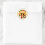 Taco Time Ronde Sticker (Tas)