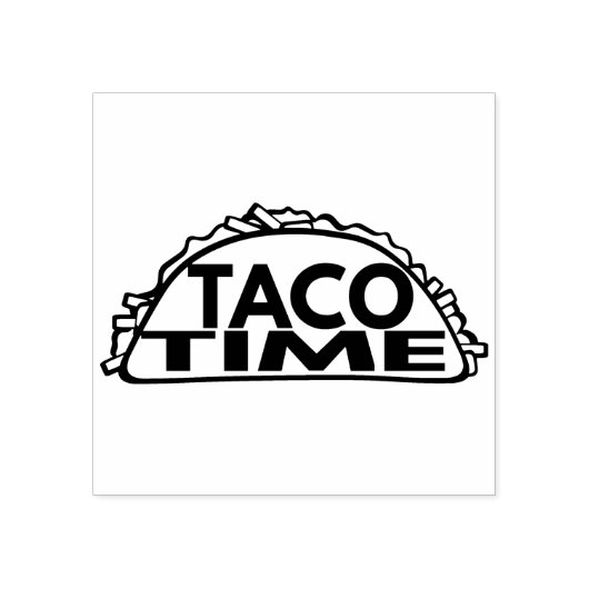 Taco Time Rubberstempel (Afrduk)