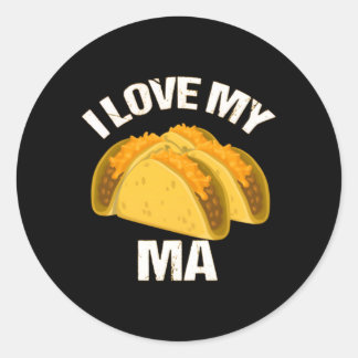 Taco Truck Ik hou van mijn tacoma Ronde Sticker