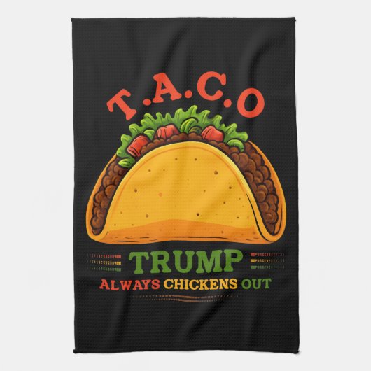 Taco Trump kipt altijd grappig uit Theedoek (Verticaal)