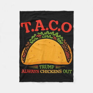 Taco Trump Piept Altijd Als Een Kip Grappig Fleece Deken