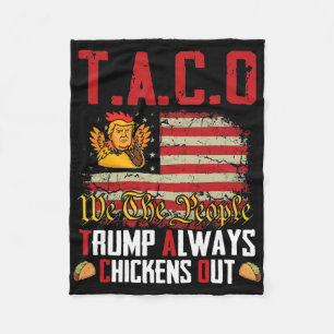 Taco Trump Piept Altijd Als Een Kip Grappig Laten Fleece Deken