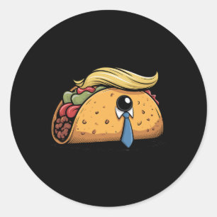 Taco Trump Piept Altijd Politieke Humor Teer Ronde Sticker