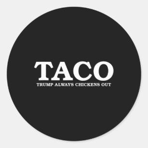 Taco Trump Piept Tariefgesprekken Altijd Af Ronde Sticker