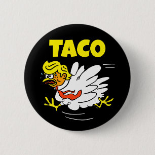 Taco Trump steekt altijd kippen uit Ronde Button 5,7 Cm